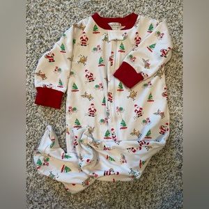 Kissy Kissy Christmas Zip Footie